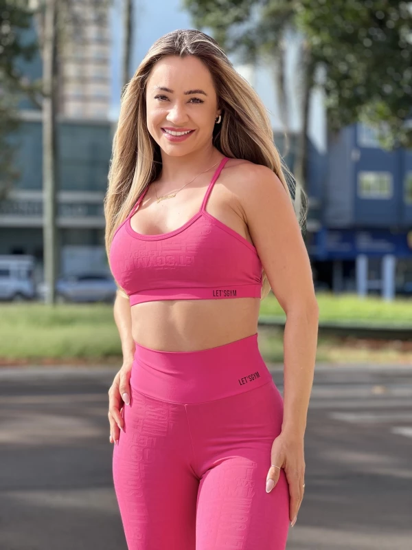 CONJUNTO TOP E LEGGING MATRIX ROSA/TAM/G