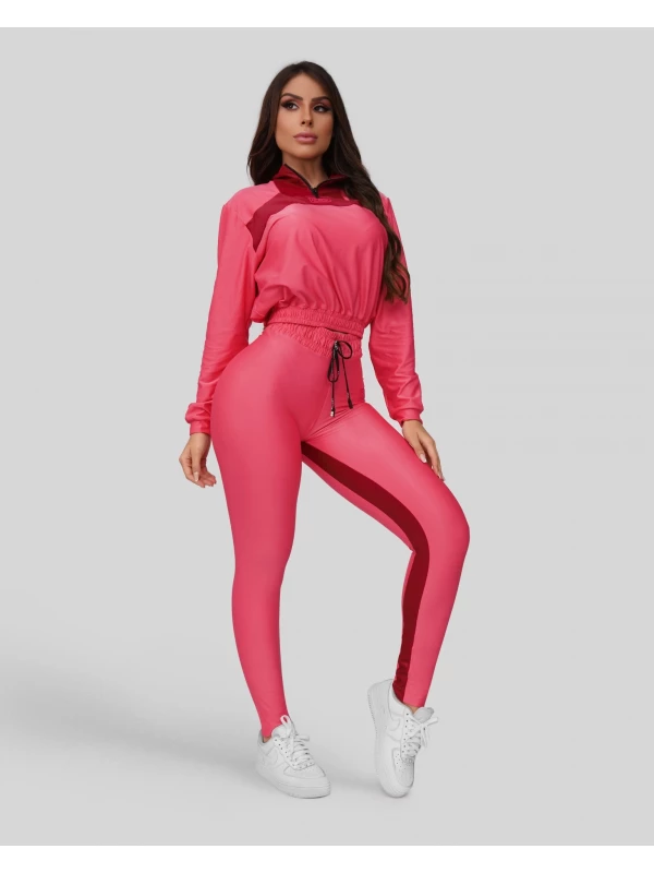 CONJUNTO BLUSA E CALÇA EVOLVE ROSA/TAM/P