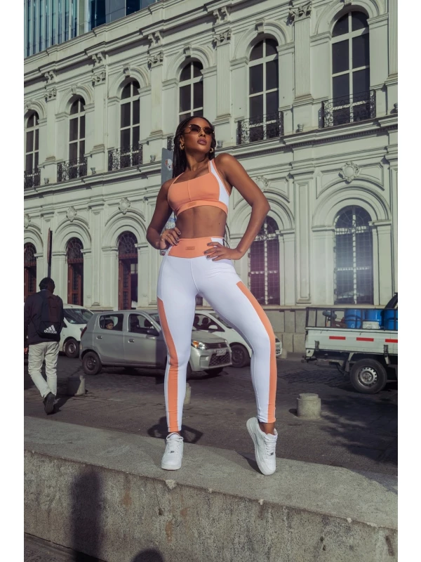 LEGGING E TOP BRANCA ZERO TRANSPARENCIA TAM.G