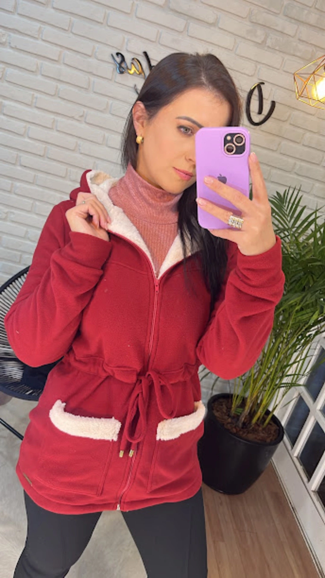 PARKA MICROSOFT PETTENATI / COR BORDO / TAM/ P