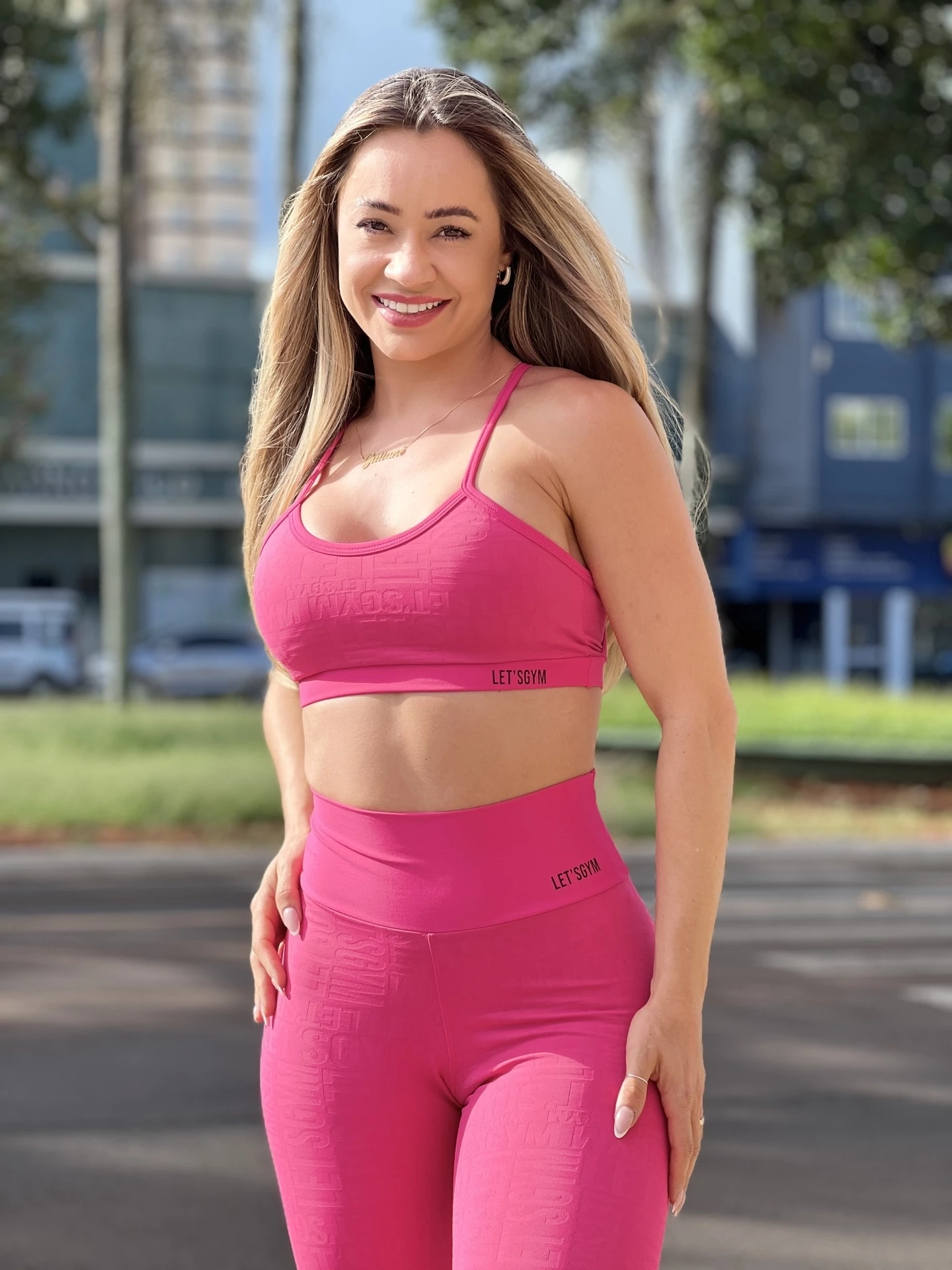 CONJUNTO TOP E LEGGING MATRIX ROSA/TAM/G