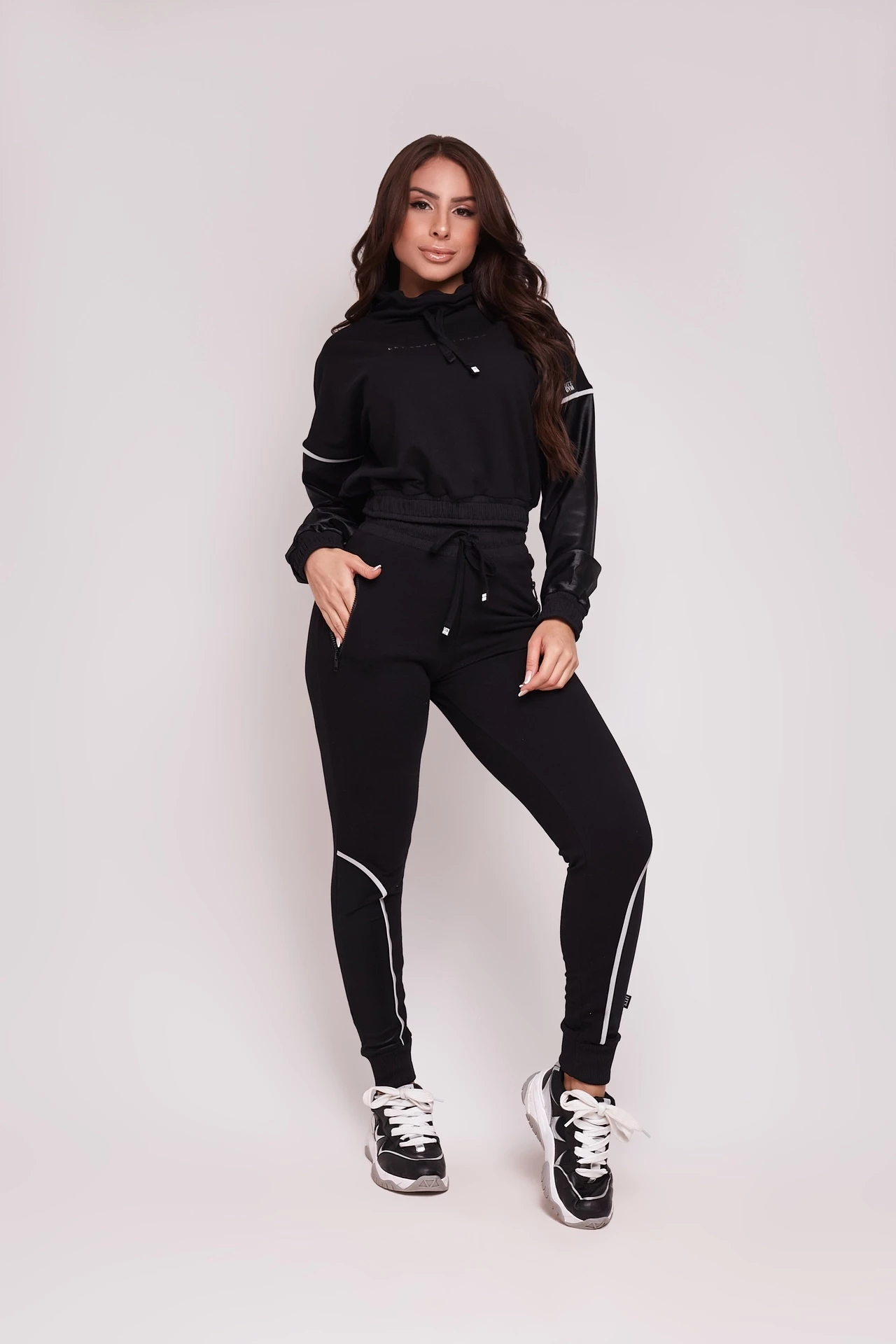 CONJUNTO JOGGER E MOLETON PRETO/TAM/M