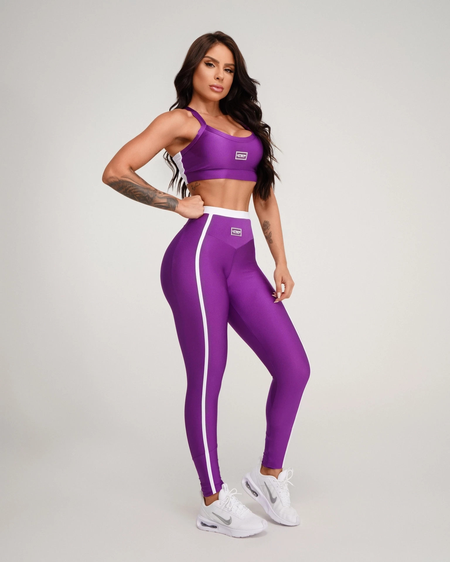 CONJUNTO TOP SHIFT/VIOLETA E LEGGING SHIFT/VIOLETA