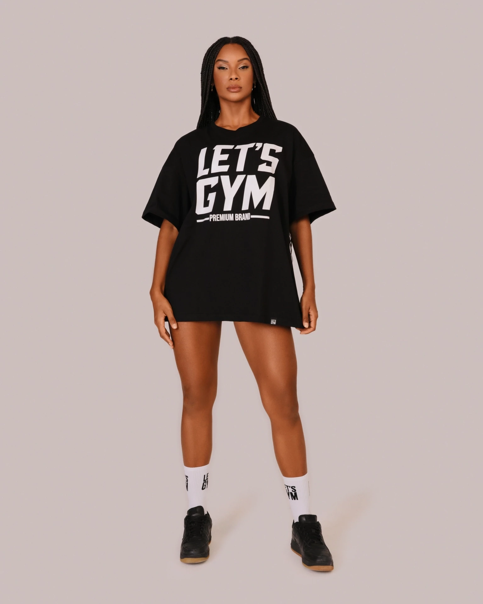 CAMISETA OVERSIZED LETSGYM TAMANHO M