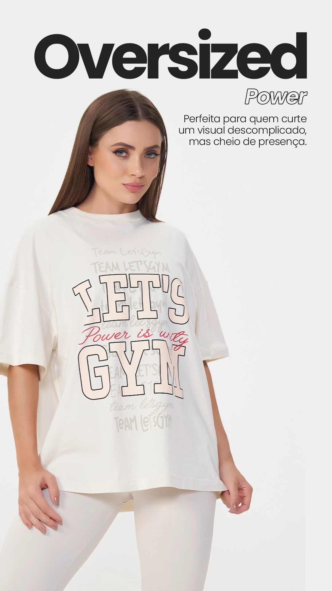 CAMISETA OVERSIZED POWER TAM G