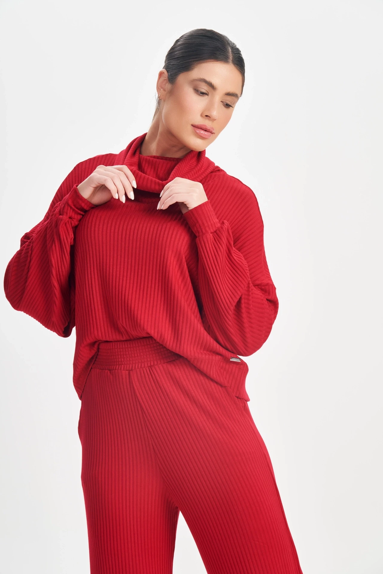 CALÇA CANELADA MARSALA TAM G.