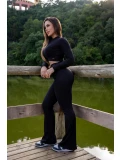 CONJUNTO RADIANT CANELADO, TAM.M PRETO