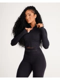 JAQUETA CROPPED BASIC BOWL/PRETO