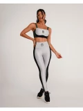 CONJUNTO TOP SLIGTH/PRATA/PRETO E LEGGING SLIGTH/PRATA/PRETO